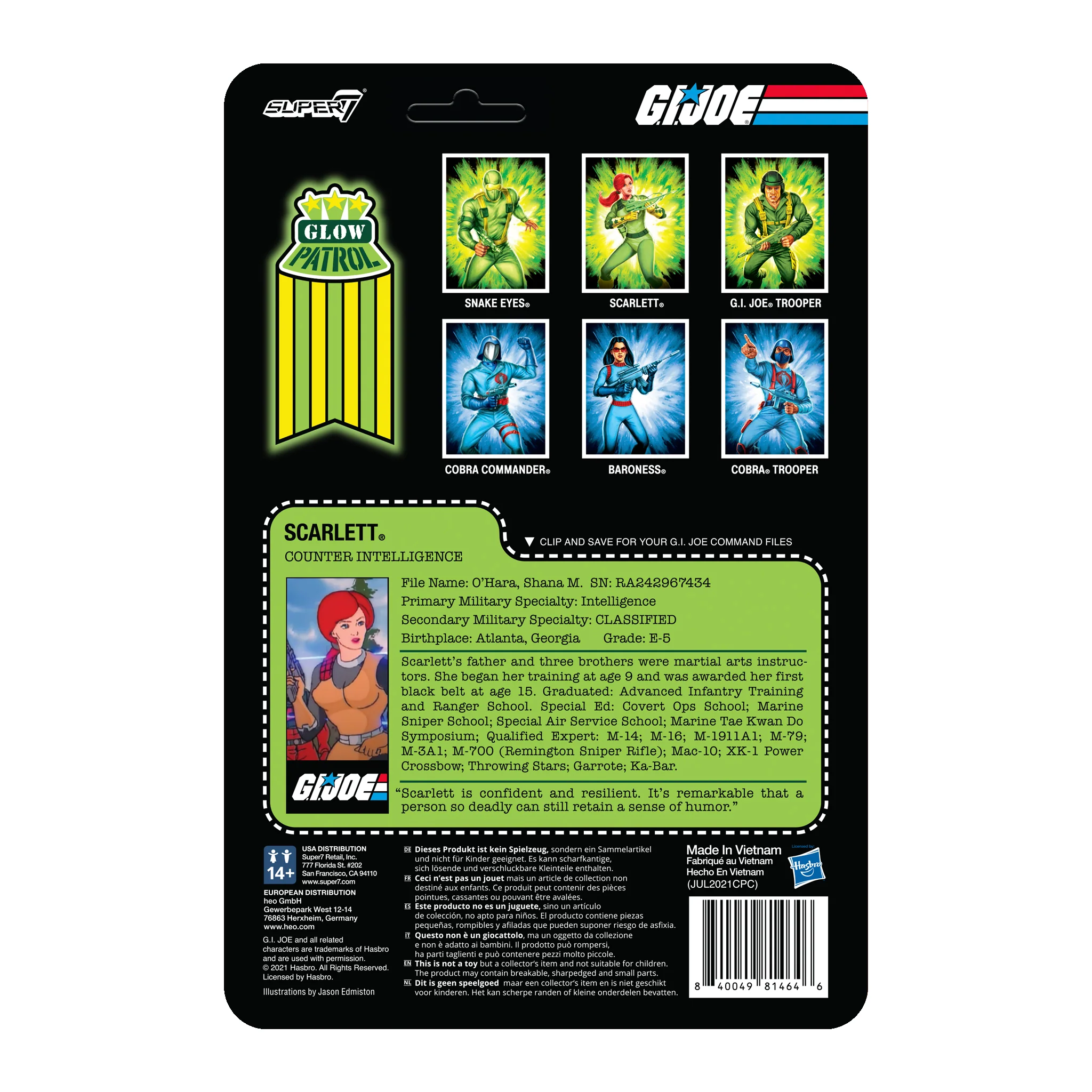 G.I. Joe ReAction Figures Wave 1b - Scarlett (Glow Patrol) 5 G.I. Joe ReAction Figures Wave 1b - Scarlett (Glow Patrol)