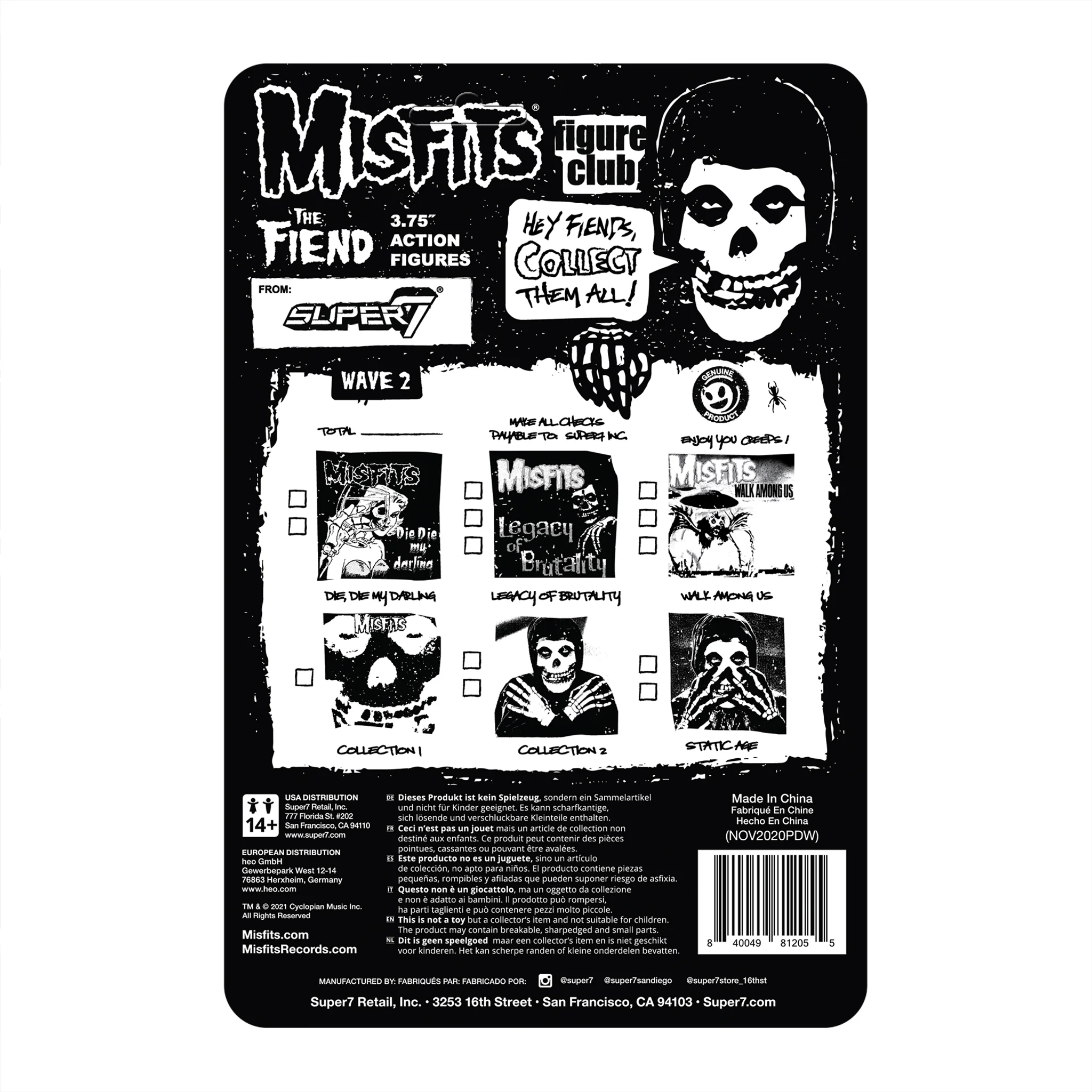 Misfits ReAction - Fiend Static Age (Clear Purple) 4 Misfits ReAction - Fiend Static Age (Clear Purple)