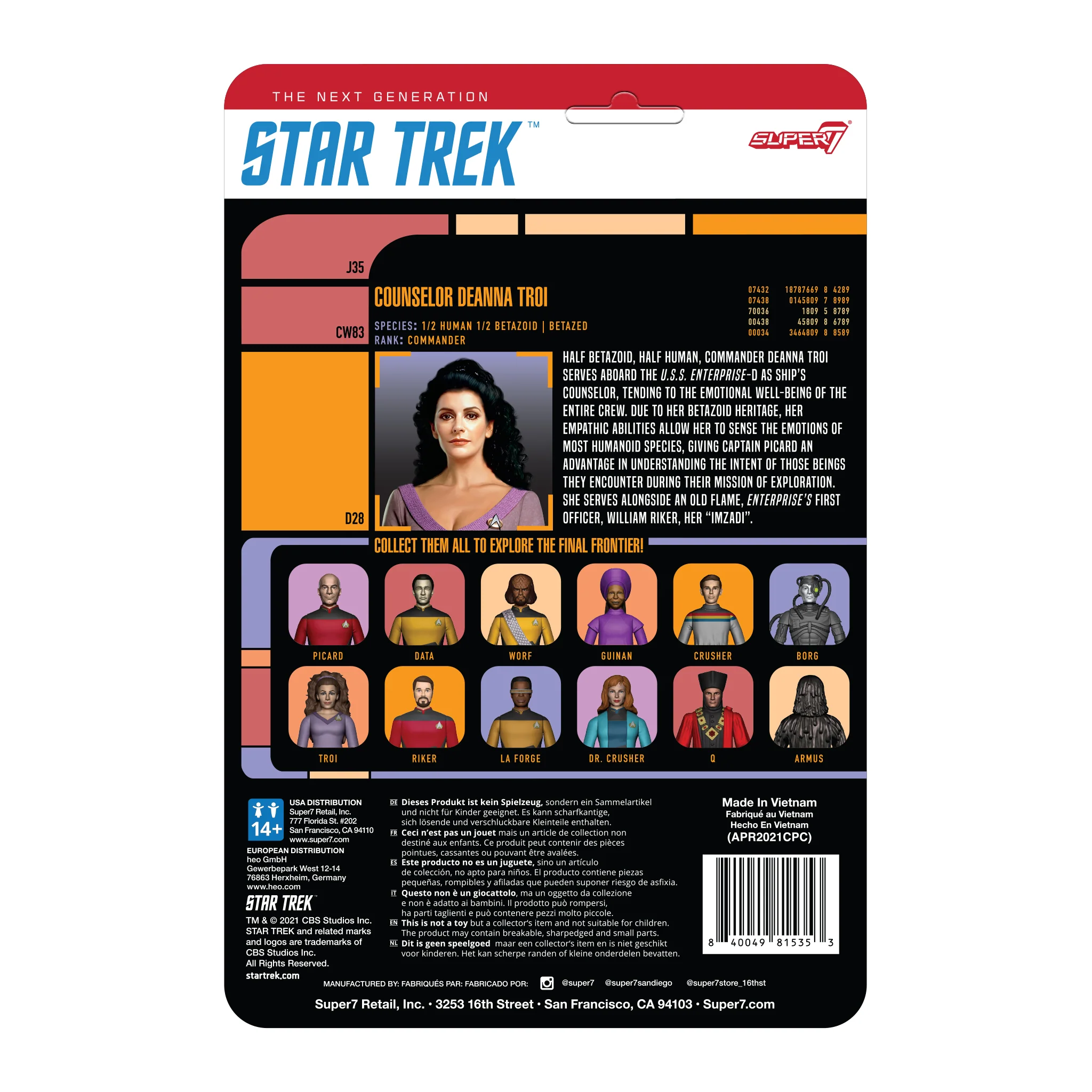 Star Trek: The Next Generation ReAction Figure Wave 2 - Counselor Troi 4 Star Trek: The Next Generation ReAction Figure Wave 2 - Counselor Troi